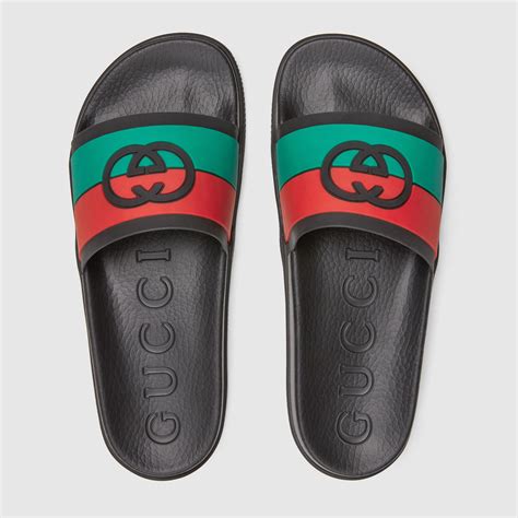 fake gucci slides red and green|the real gucci slides.